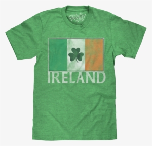Ireland Flag With Shamrock - Orange Crush | Soft Touch Tee