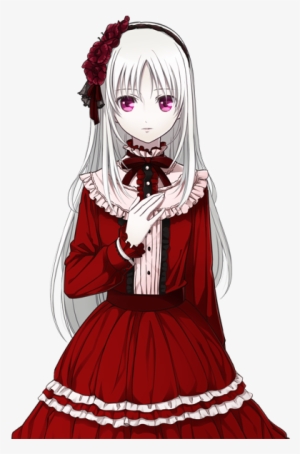 AI Image Generator Anime boy with white hair and red eyes