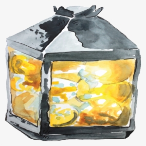 Hand-painted Table Lamp Transparent Cartoon - Visual Arts