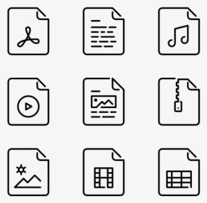 File Formats 20 Icons - Free Vector Cyber Icons