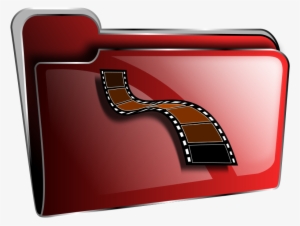 Free Folder Icon Red Video - Icon For Movie Folder