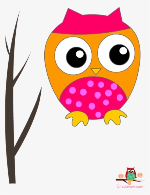 Pink Owl On A Branch Wall Sticker - Owl Baby Shower