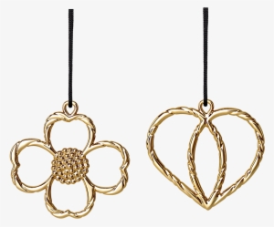 Set Of Buttercup Og Heart Crown H7 Gold - Rosendahl