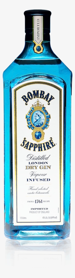 Bombay Sapphire Bottle - Bombay Sapphire Gin Png