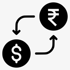 Money Exchange Currency Conversion Indian Rupee Dollar - Rupee And Dollar Icon