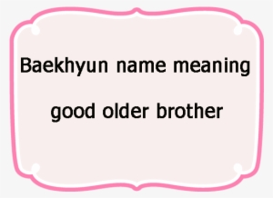 Baekhyun Name Meaning - Name
