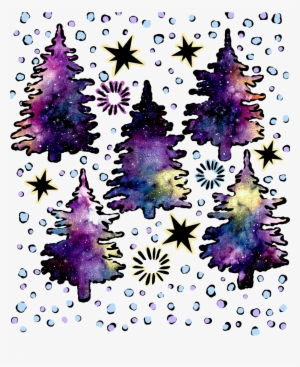 Hand Drawn Rendering Christmas Tree Background Png - Christmas Tree