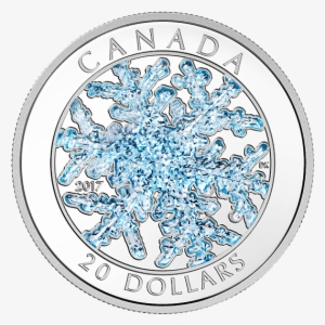 Pure Silver Coloured Coin Snowflake Mintage - Canadian Mint Coins 2017
