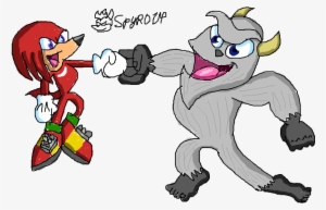 Knuckles The Echidna And Bentley The Yeti By Spyroup - Spyro Bentley The Yeti