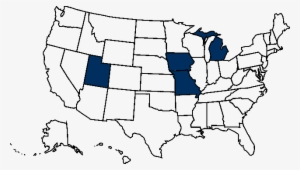 Again, These States Don't Specifically Define Brass - Silhouette Usa Map Outline