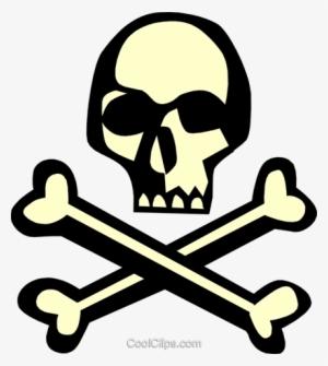skull & crossbones royalty free vector clip art illustration - skull and crossbones