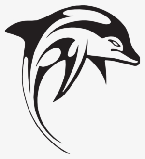 90s Dolphin Cliparts - Dolphin Black And White Vector