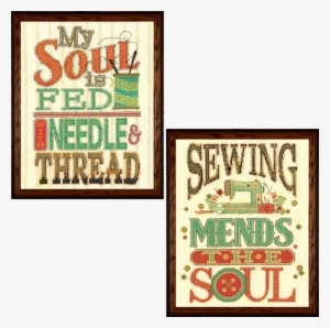 Sewing Quotes Counted Cross Stitch Kits - Design Works Crafts Needle And Thread Counted Cross