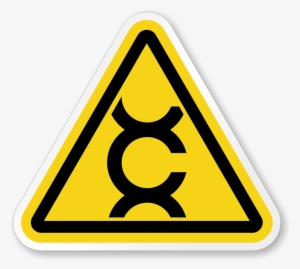 Iso Triangle Warning Sticker - Radiation Controlled Area Sign