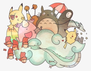 Pikachu, Pokemon, And Ponyo Image - Totoro And Ponyo