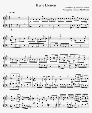 Kyrie Eleison Sheet Music Composed By Composed By Amadeus - La Noyee Yann Tiersen Sheet Music