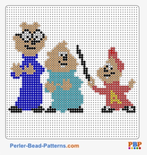 Alvin And The Chipmunks Pattern - Perler Beads Alvin And The Chipmunks