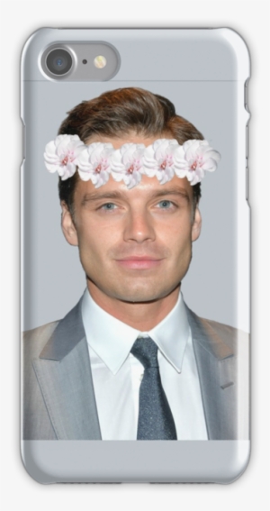 Top Images For Sebastian Stan Flower Crown On Picsunday - Mobile Phone Case