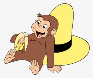Curious George Resting Against The Yellow Hat - Roommates Curious George Peel & Stick Wall Decals