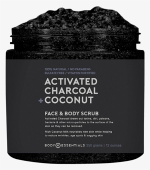 Body Essentials 12 Oz Body Scrub: Activated Charcoal