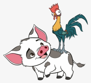 Moana Transparent Hehe Chicken - Moana Pua And Hei Hei