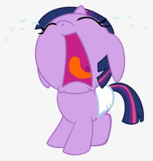 Mighty355, Baby, Baby Pony, Base, Crying, Cute, Diaper, - Mlp Baby Twilight Sparkle Crying