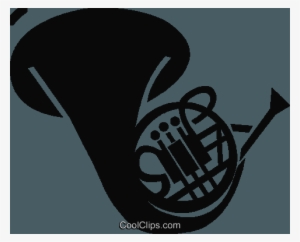 French Horn Royalty Free Vector Clip Art Illustration - Clip Art