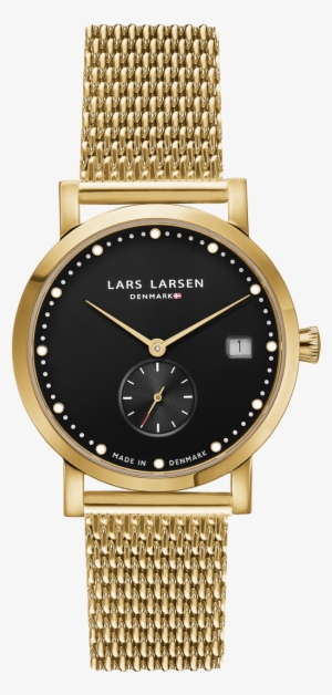 Jpg Black And White Download Helena Ladies Watch Gold - Lars Larsen Lw37 Women's Watch