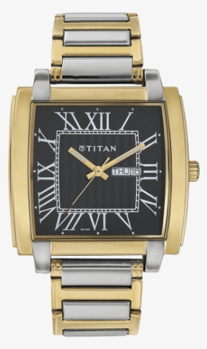 Titan Regalia Men Date Stainless Steel Gold Watch Nf1586bm02 - Titan Multi Colored Dial Analog Men's Watch - 1586bm02