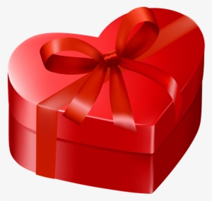 Red Gift Box Png - Red Heart Gift Box