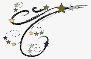 Clip Stock Shooting Star Border Pencil And In Color - Shooting Star Clipart Free