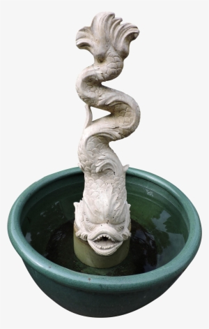 Lovely Travertine Marble Sea Serpent Water Fountain - Fountain