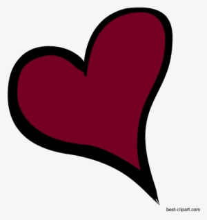 Heart With Thick Black Outline Clip Art - Heart
