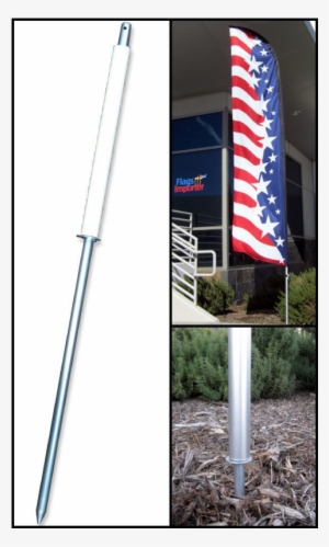 16ft Advertising Convertible Flag Pole Kit (w/ground