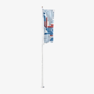 The Fiberglass Flagpole With Banner Arm Is A Permanent - Flagpole Banner