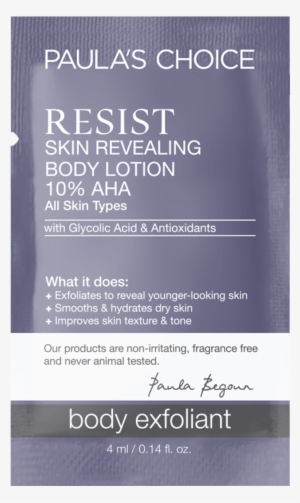 Resist Anti-aging Skin Revealing Body Lotion Aha Sample - Paula's Choice Resist Skin Revealing Body Lotion 10%