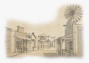 Western Town Drawing At Getdrawings - Portable Network Graphics