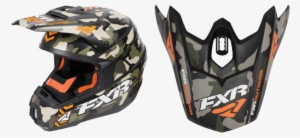 Fxr Racing Army Urban Camo/orange Torque Squadron Helmet