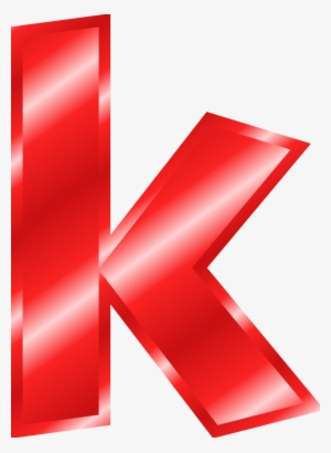 Effect Letters Alphabet Red - Letra K Roja Png
