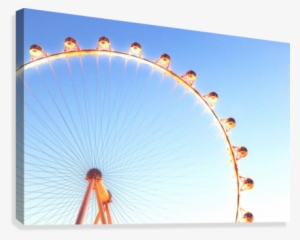 Orange Ferris Wheel In The City With Blue Sky Canvas - Canvas Print