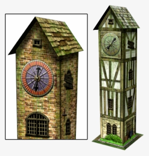 Clock Tower Paper Model - Tudor Clock Tower