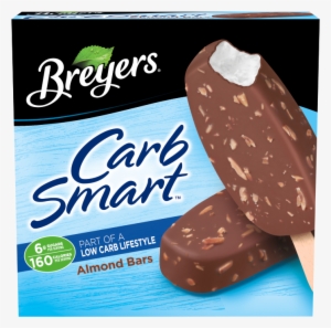 A 6 Pack Carton Of Breyers Carbsmart Almond Bar Front - Breyers Carb Smart Almond Bars