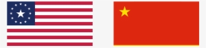 Bandeira Dos Eua E A Bandeira Do Exército Chinês (direita) - China Vs Usa Fallout