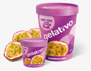 Passionfruit And Nothing Artificial - Gelativo Gelato Chocolate 1l Tub