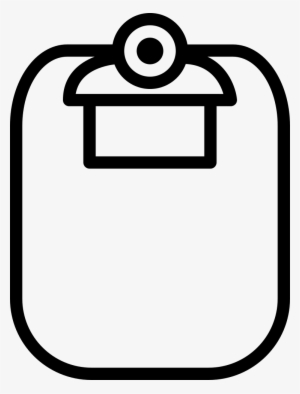 Empty White Clipboard Comments - Thin Black And White Clipboard Icon