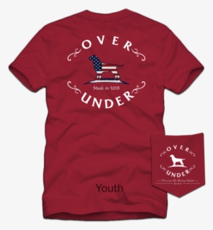 S/s Youth Flag Logo Garnet - Over And Under Shirts