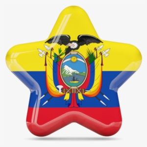 Glossy Star Shape Graphcis Flag Of Ecuador - Ecuador Flag Star