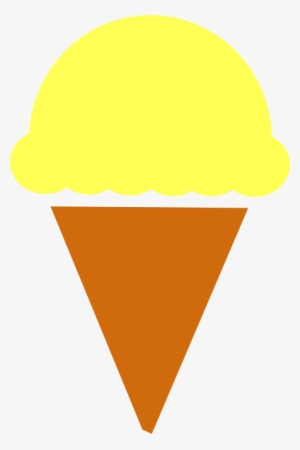 Ice Cream Clip Art - Yellow Scoop Of Ice Cream