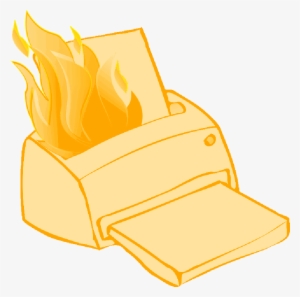 Printer, Paper, Fire, Cartoon, Hot, Electronics, Broken - Paper