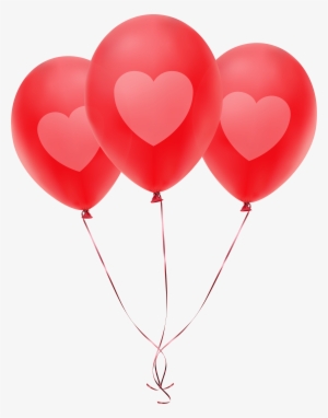 Red Balloons With Heart Transparent Png Clip Art Image